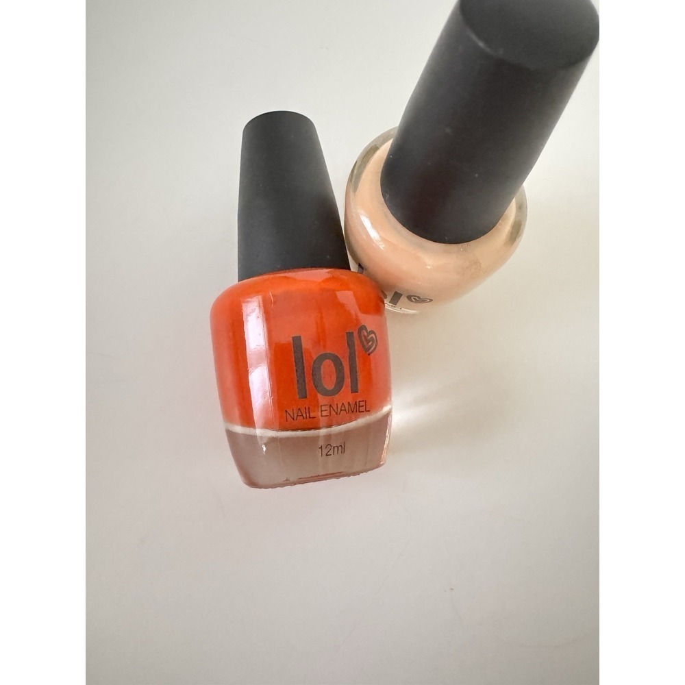 Lot of 2 LOL Nail Enamel Polishes – Orange Shock & Peach Ranch – 12ml Each - Picture 2 of 4
